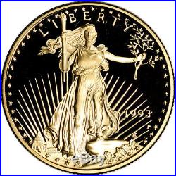 1993-P American Gold Eagle Proof 1/2 oz $25 Coin in Capsule