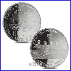 1995-1996 US Mint Atlanta Olympic Games Comm 16-Coin Proof Set (withBox & COA)