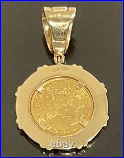 1997 1/10 Oz $5 Walking Liberty Gold Coin 14K Solid Yellow Gold Pendant 8.42g 1997 1/10 Oz $5 Walking Liberty Gold Coin 14K Solid Yellow Gold Pendant 8.42g