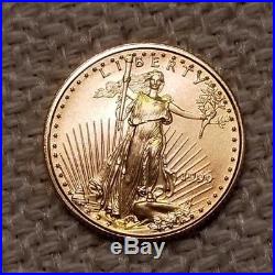 1999 1/10 oz Gold American Eagle $5 Coin