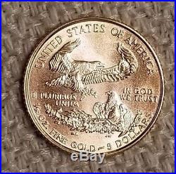 1999 1/10 oz Gold American Eagle $5 Coin