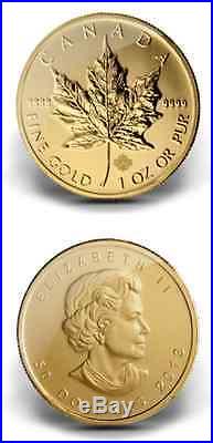 1,000 Canadian Maple Leaf 1-Ounce Gold Coins (Dates of Our Choice)
