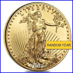 1/10 oz Gold American Eagle $5 Coin BU (Random Year)