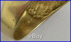 1/10oz $5 American Eagle Coin set in 14K Solid Gold Octagonal Ring, Size 12
