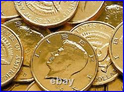 1/2 LB Gold Foil Wrapped Chocolate Kennedy Half Dollar Coins Half Pound Fresh