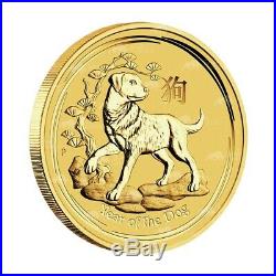 1/2 oz 2018 Perth Mint Lunar Year of the Dog Gold Coin