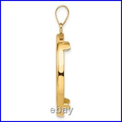 1/2 oz American Eagle $25 Coin Bezel Pendant Prong Set in 14k Yellow Gold