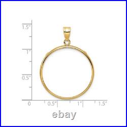1/2 oz American Eagle $25 Coin Bezel Pendant Prong Set in 14k Yellow Gold