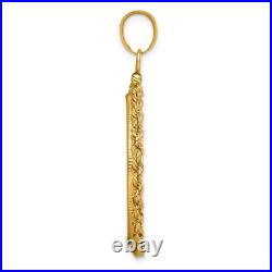 1/2 oz American Eagle $25 Coin Bezel Pendant Screw Top Rope in 14k Yellow Gold