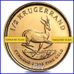 1/2 oz South African Krugerrand Gold Coin (Random Year)