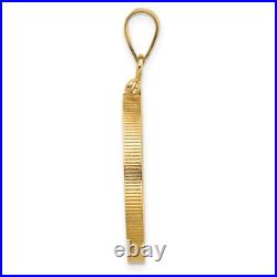 1/4 oz American Buffalo $10 Coin Bezel Pendant Prong Set Edge in 14k Yellow Gold