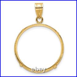 1/4 oz American Eagle $10 Coin Bezel Pendant Prong Set in 14k Yellow Gold