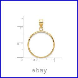 1/4 oz American Eagle $10 Coin Bezel Pendant Prong Set in 14k Yellow Gold