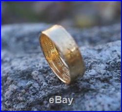 1/4 oz Gold Eagle Coin Ring 22K Polished Heads Size 4-10 Random Date
