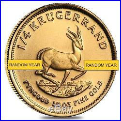 1/4 oz South African Krugerrand Gold Coin (Random Year)