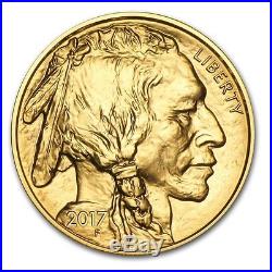 1 Gold 24K 2017 American buffalo 1 Troy oz Bullion $50 Coin