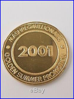 (1) Solid Gold 999.9'mashreqmillionare Golden Summer Promotion' 2001 Coin