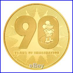 1 oz 2018 Disney Mickey Mouse 90th Anniversary Gold Coin