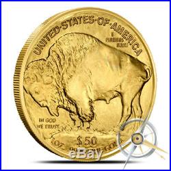 1 oz. 9999 Fine (24k) $50 Gold American Buffalo Coin Random Date (Our Choice) BU
