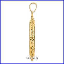 1 oz American Eagle $50 Coin Bezel Pendant Screw Top Rope in 14k Yellow Gold 1 oz American Eagle $50 Coin Bezel Pendant Screw Top Rope in 14k Yellow Gold