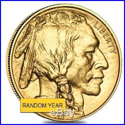 1 oz Gold American Buffalo $50 Coin BU (Random Year)