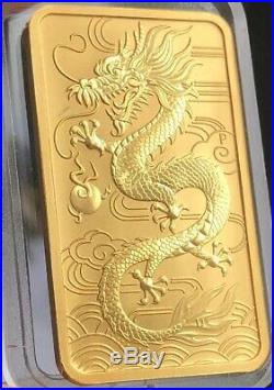 1oz Proof Gold Dragon Bullion Bar 2018 Australia Only 188 Made MINT Solid 24ct