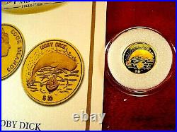 2000 $10 Dollars Gold Proof Moby Dick 1.244g, 0.999 solid Fine Gold great gift