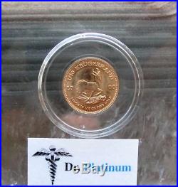 2000 Krugerrand, South Africa, 1/10 oz Fine Gold Coin DPGC6