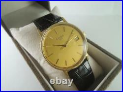 2000 TISSOT 1853 Coin Type Date Man 18K Case Gold Dial Quartz Vintage Watches