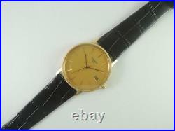 2000 TISSOT 1853 Coin Type Date Man 18K Case Gold Dial Quartz Vintage Watches