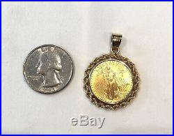 2000- U. S. $10 Gold Eagle Coin In Solid 14k Yellow Gold Bezel- 11.5 Grams