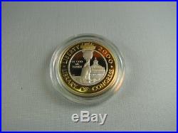 2000 W Library of Congress Bimetallic $10 Gold/Platinum US Mint Proof Coin