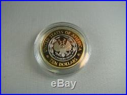 2000 W Library of Congress Bimetallic $10 Gold/Platinum US Mint Proof Coin