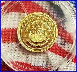 2002 CH BU Abraham Lincoln GOLD $25 999 Fine Pure Solid Gold Coin Proof MS++++