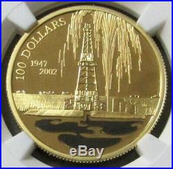 2002 Gold Canada $100 Discovery Of Oil Coin Ngc Proof 69 Ultra Cameo
