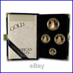 2002-W 4-Coin Proof Gold American Eagle Set (withBox & COA) SKU #4904
