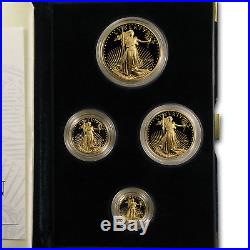2003-W 4-Coin Proof Gold American Eagle Set (withBox & COA)