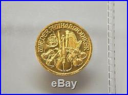 2005 Wiener Philharmoniker 10 Euro Coin 1/10 oz Gold 999.9 Austria Unze