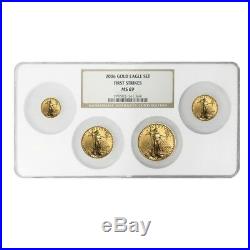 2006 1.85 oz Gold American Eagle 4-coin Set NGC MS 69 First Strikes Multi Holder