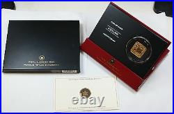 2006 Canada $3 Beaver Square Gold Plated. 925 Silver Coin-Box & COA