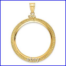 2006-Now $50 1 oz American Buffalo Screw Top Beaded Coin Bezel in 14k Gold 2006-Now $50 1 oz American Buffalo Screw Top Beaded Coin Bezel in 14k Gold