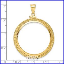 2006-Now $50 1 oz American Buffalo Screw Top Beaded Coin Bezel in 14k Gold 2006-Now $50 1 oz American Buffalo Screw Top Beaded Coin Bezel in 14k Gold
