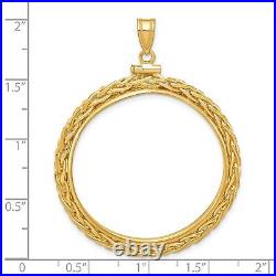 2006-Now $50 1 oz American Buffalo Screw Top Loose Chain Coin Bezel in 14k Gold