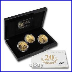 2006 W $50 AMERICAN EAGLE 20TH ANNIVERSARY GOLD COIN SET WithBOX AND COA