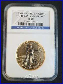 2006 W GOLD EAGLE 20TH ANNIVERSARY SET NGC-70, 3 Coin Set- MS70, RP70, PF70 2006 W GOLD EAGLE 20TH ANNIVERSARY SET NGC-70, 3 Coin Set- MS70, RP70, PF70