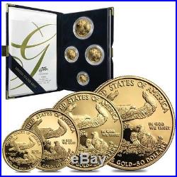 2006-W Gold 1.85 oz Proof American Eagle 20th Anniversary 4-Coin Set withBox & COA