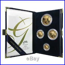 2006-W Gold 1.85 oz Proof American Eagle 20th Anniversary 4-Coin Set withBox & COA