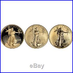 2006-W US American Gold Eagle 20th Anniversary Three-Coin Set