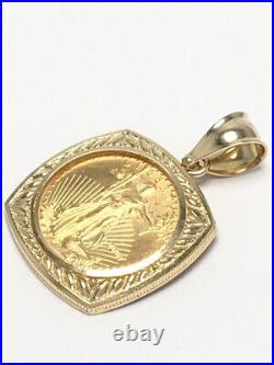 2007 American Gold Eagle 1/10oz Gold Coin in 14K Yellow Gold Pendant (AP1106643)