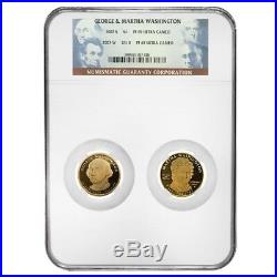 2007 S / W George & Martha Washington $1 and $10 Proof Gold 2-Coin Set NGC PF 69